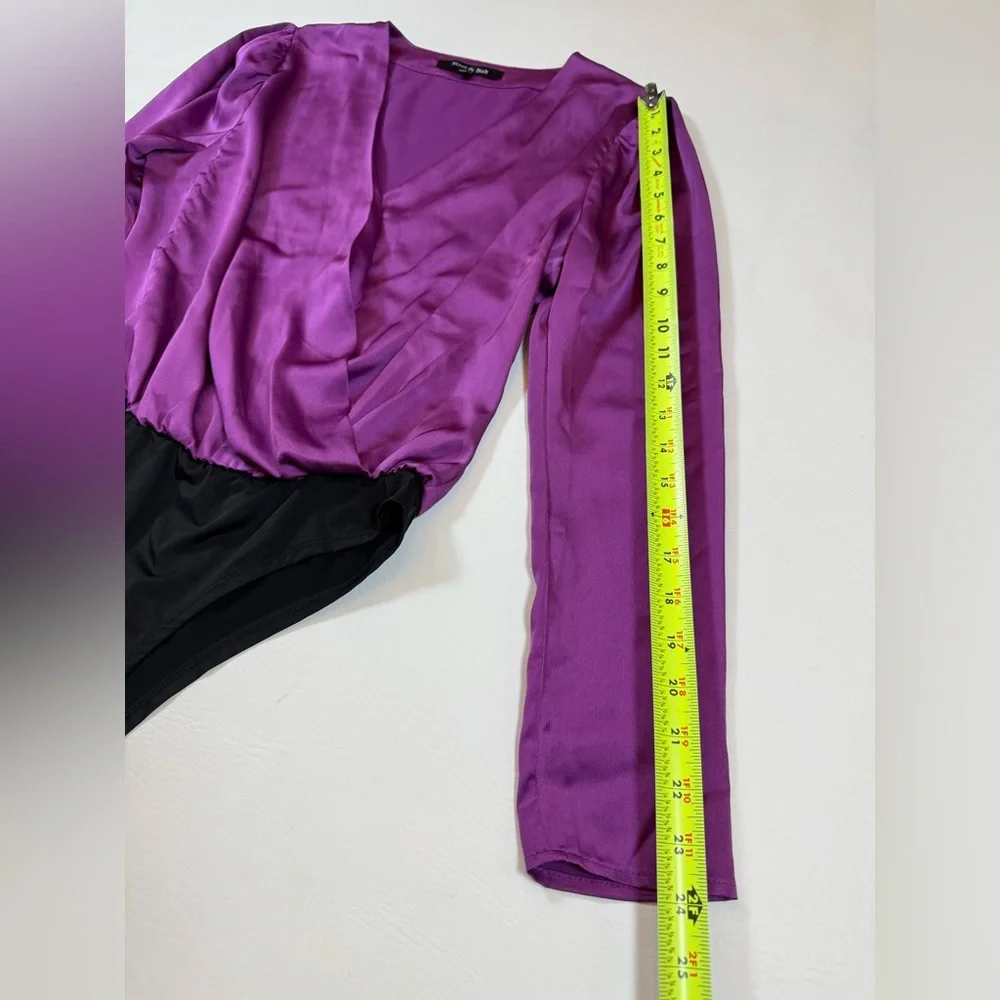 Strut and Bolt purple wrap bodysuit FLAW size small (Bin X) - Picture 8 of 10